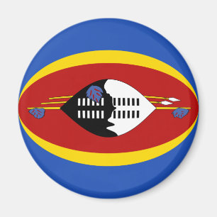 Swaziland Fisheye Flag Magnet