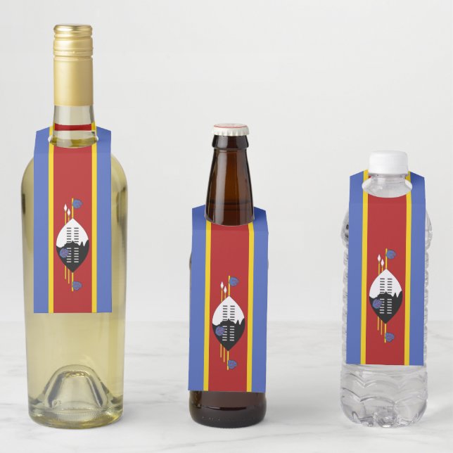 Swaziland flag bottle tag (In Situ)