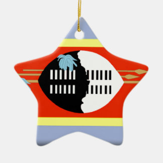 Swaziland Flag Ceramic Tree Decoration