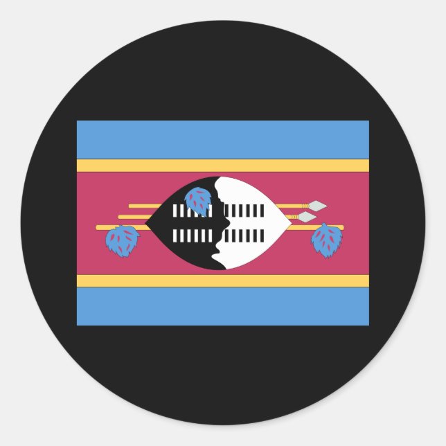 Swaziland Flag Classic Round Sticker (Front)