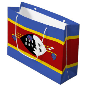 Swaziland flag large gift bag