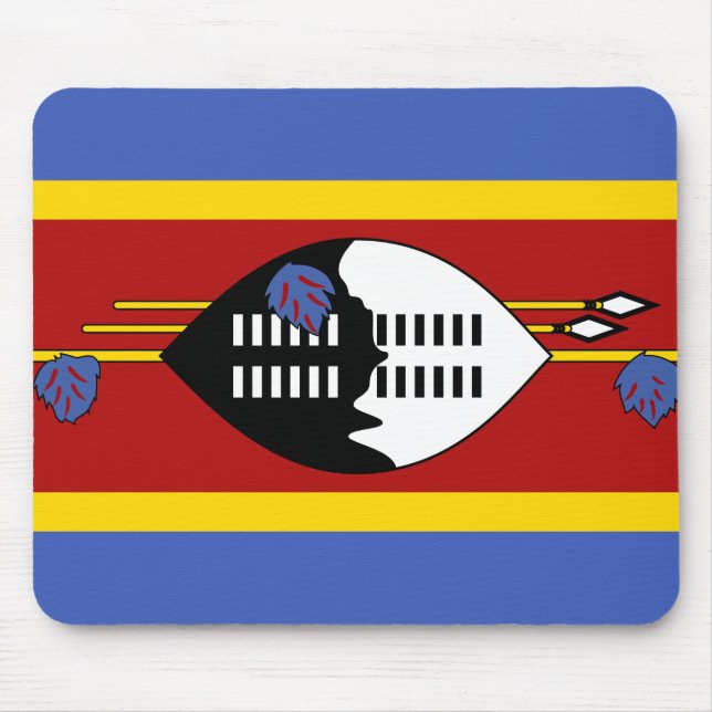 Swaziland Flag Mouse Mat (Front)