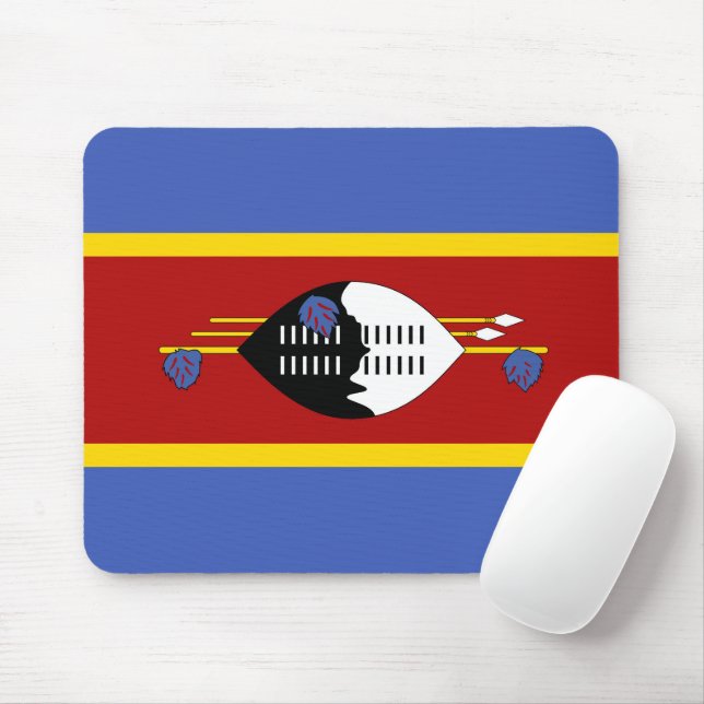 Swaziland flag mouse mat (With Mouse)