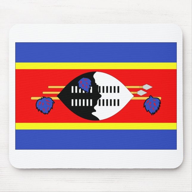 Swaziland Flag Mouse Mat (Front)