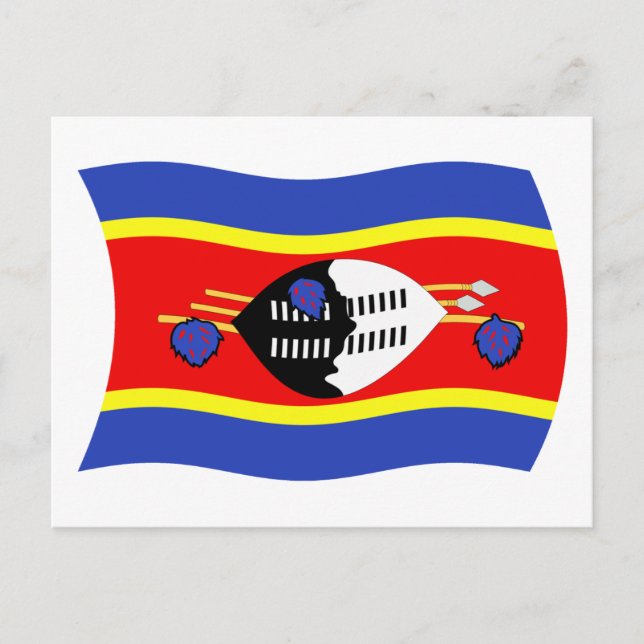Swaziland Flag Postcard (Front)