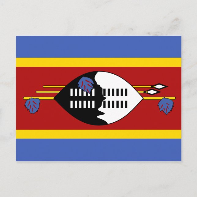 Swaziland Flag Postcard (Front)