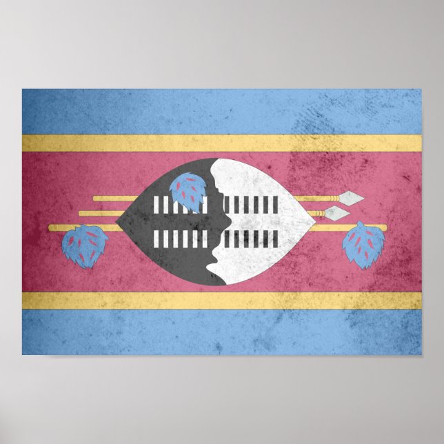 Swaziland Flag Poster (Front)