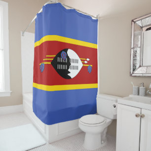 Swaziland flag shower curtain