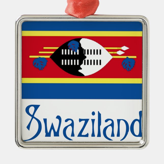Swaziland Metal Tree Decoration (Front)