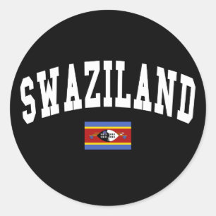 Swaziland Style Classic Round Sticker