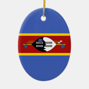 Swaziland – Swazi Flag Ceramic Tree Decoration