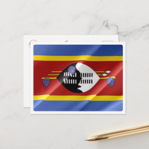 Swaziland - Waving Flag - Postcard