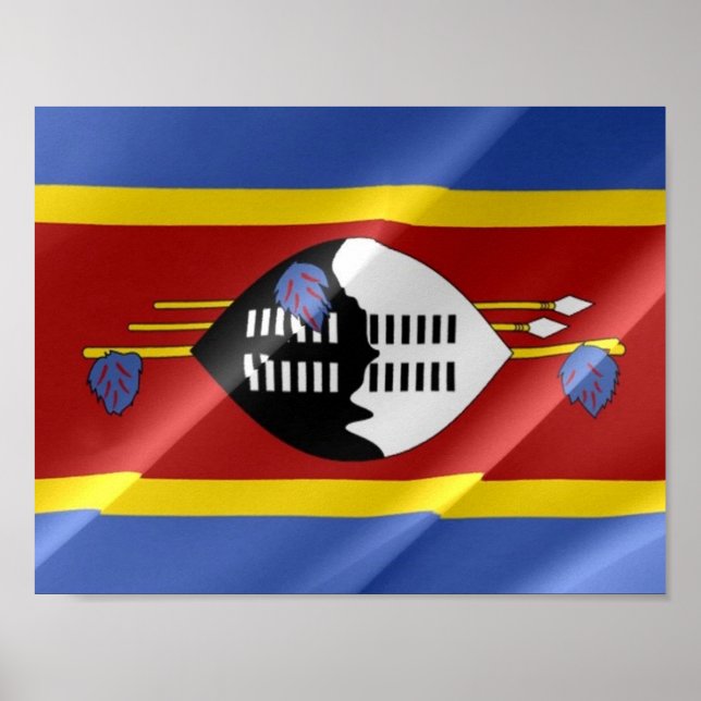 Swaziland - Waving Flag - Poster (Front)