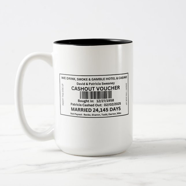 Sweaney Family We Drink Smoke & Gamble Coffee Mug (Left)