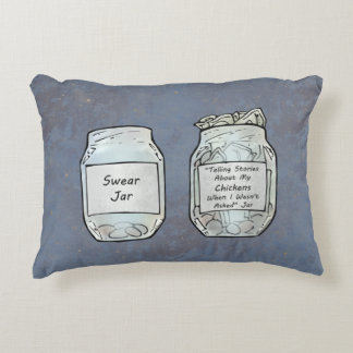 Swear Jar and Chicken Jar Decorative Cushion