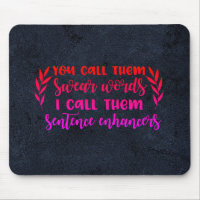 Swear Words Black Mousepad