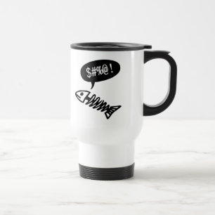 Swearing Fish - Funny Dead Fish Travel Mug