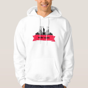 Sweat A Hood White Man New York Hoodie
