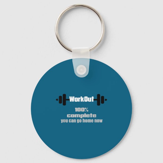 Sweat Activated Motivational Workout Complete Gym  Key Ring (Front)