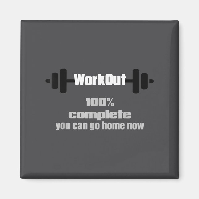 Sweat Activated Motivational Workout Complete Gym  Magnet (Front)