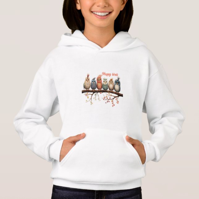 sweat-capuche happy birds for kids (Front)