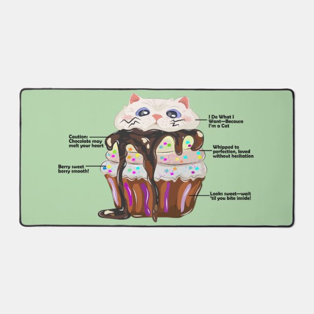 Sweat Cupcates  Desk Mat (Front)
