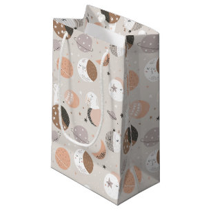 Sweat Dream Bunnies In Space Pattern Small Gift Bag
