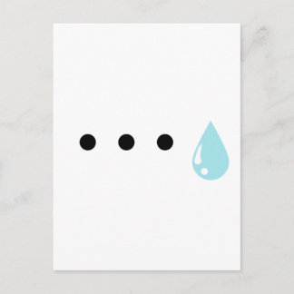 Sweat drop postcard