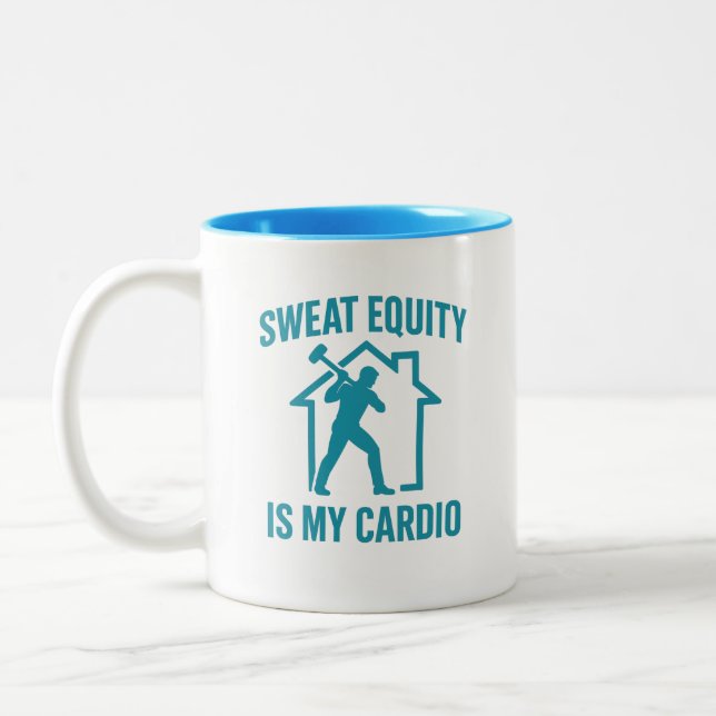Sweat Equity Is My Cardio Premium Two-Tone Coffee Mug (Left)