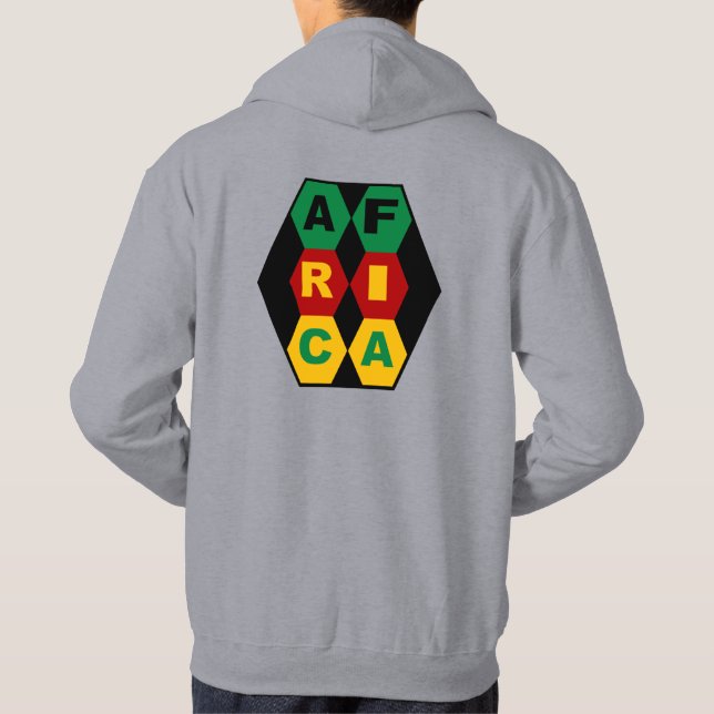 Sweat hood gray back man DESIGN AFRICA SPORT Hoodie (Back)