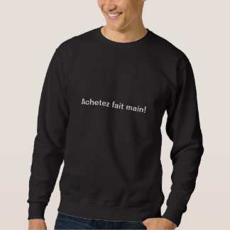 Sweat inscription in front of and back sweatshirt