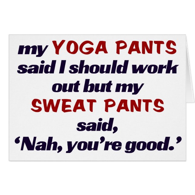 Sweat pant beat Yoga pants.t (Front Horizontal)