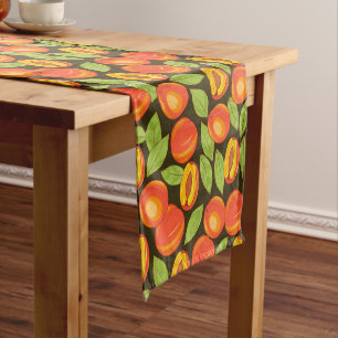 Sweat peach pattern short table runner