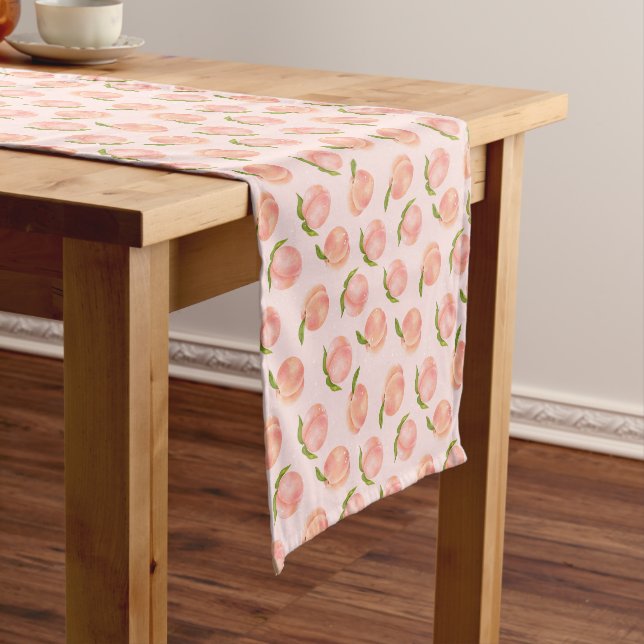 Sweat peach pattern short table runner (In Situ)