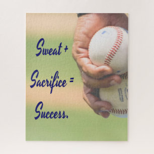 Sweat plus Sacrifice equals Success BASEBALL Jigsaw Puzzle