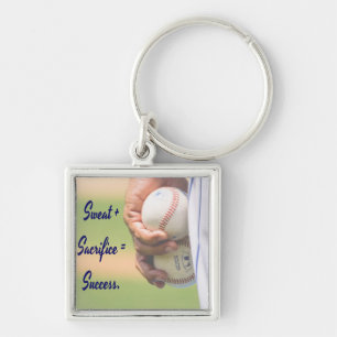 Sweat plus Sacrifice equals Success BASEBALL Key Ring
