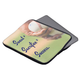 Sweat plus Sacrifice equals Success BASEBALL Laptop Sleeve