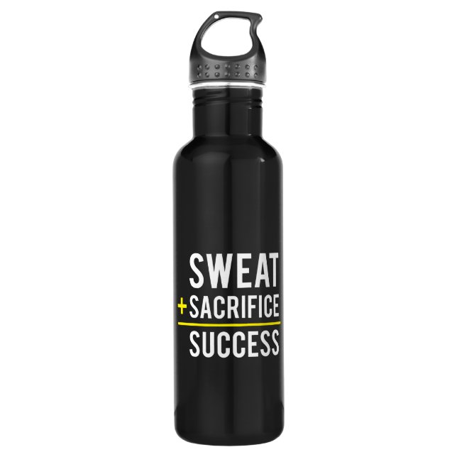 Sweat Plus Sacrifice Equals Success - Inspiration 710 Ml Water Bottle (Front)