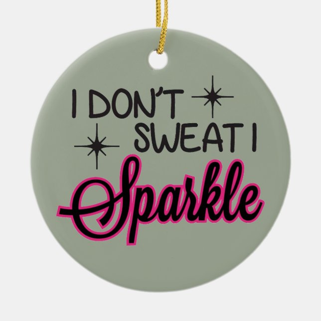 Sweat Sparkle Ceramic Tree Decoration (Front)