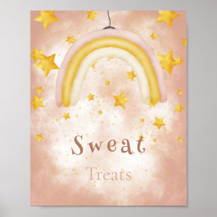 Sweat Treats Boho rainbow gold stars magic dust Poster