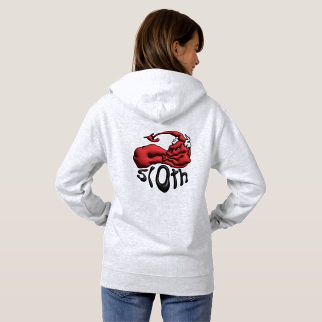 Sweat Your SIn Devil Sloth Vivid Hoodie (Back Full)