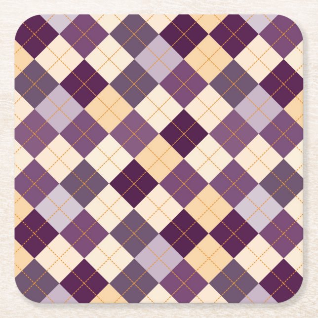 Sweater Background Square Paper Coaster (Front)
