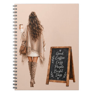 Sweater Coffee Cosy Pink Sweater Notebook