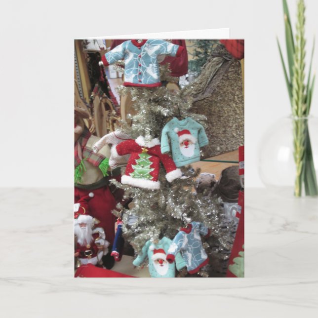 Sweater Ornaments Christmas Cards (Front)