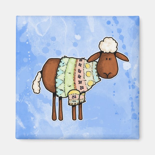 sweater sheep magnet (Front)