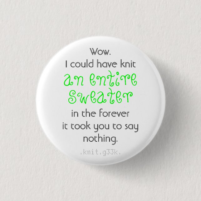 sweater snark button (Front)
