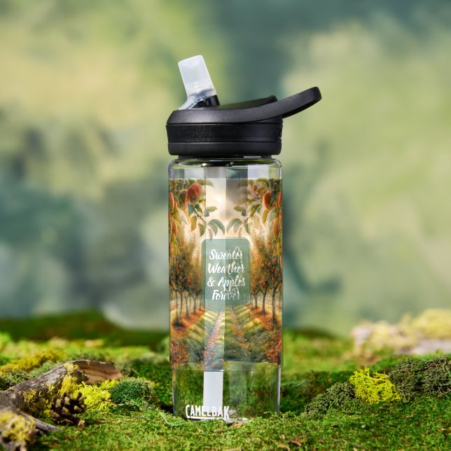 Sweater Weather & Apples Forever | Water Bottle (Outdoor (Rotated))