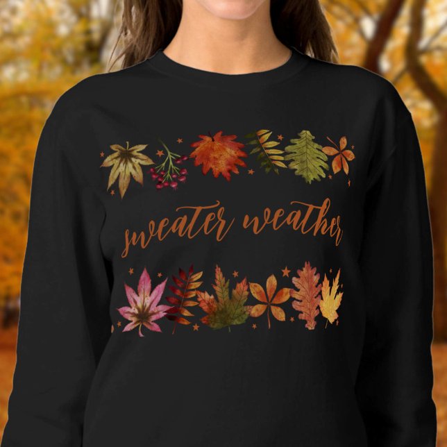 Sweater Weather Autumn Leaves (Sweater Weather Botanical Autumn Fall Leaves)
