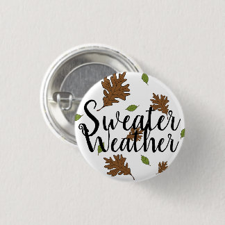 Sweater Weather Autumn Leaves - Pin-up Badge