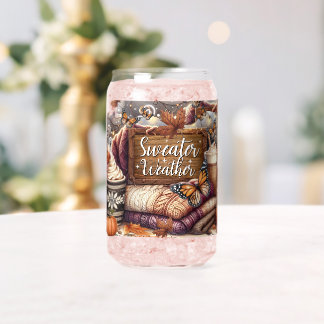 Sweater Weather Can Glass